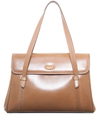 Vintage Gucci Brown Leather Shoulder Bag