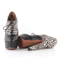 Alaïa Animal-Print Lace-Up Platform Pumps
