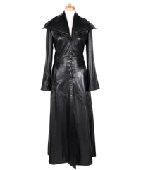 Black Leather Maxi Coat