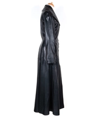 Black Leather Maxi Coat