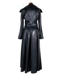 Black Leather Maxi Coat