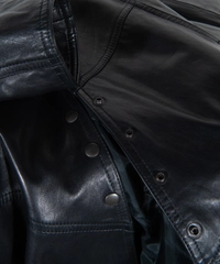 Black Leather Maxi Coat