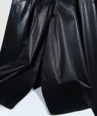 Black Leather Maxi Coat