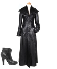 Black Leather Maxi Coat