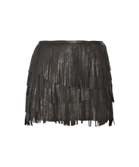 Isabel Marant Leather Fringe Skirt - Runway