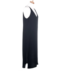 The Row Black Pleated Dress