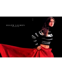 Ralph Lauren Red Silk Satin Full Length Drawstring Maxi Skirt