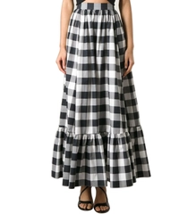 Dolce & Gabbana Gingham Cotton Maxi Skirt