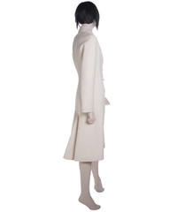Alaïa White Wool Princess Coat