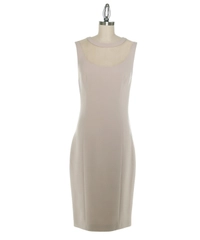 Prada Off White Wool Sheath Dress