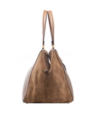 Fendi Brown Suede Leather 'Boston' Bag