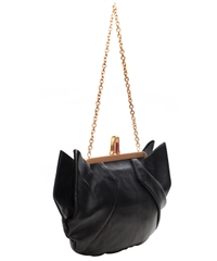 Christian Louboutin Black Leather Loubis Angel Clutch