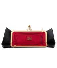 Christian Louboutin Black Leather Loubis Angel Clutch