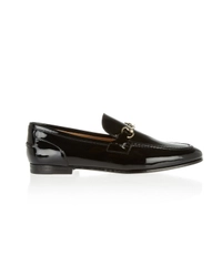 Gucci Black Patent Leather Horsebit Loafers