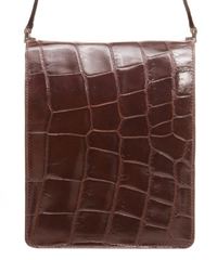 Vintage Pierre Cardin Brown Croco Shoulder Bag