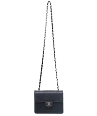 Chanel Vintage Black Caviar Quilted Mini Flap Bag