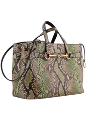 Gucci Bright Bit Multicolor Snakeskin Top Handle Tote