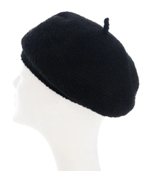 Chanel Black Wool Beret
