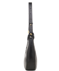 Delvaux Black Souverain Toile de Cuir Shoulder Bag