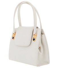 Vintage Gucci White Lapis Top Handle Bag