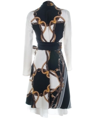 Louis Vuitton Scarf Print Flare Dress