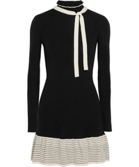 RED Valentino Zwart Wollen Jurkje