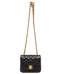 Chanel Black Micro Mini Classic Cross Body Bag