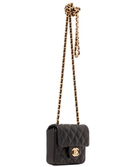 Chanel Black Micro Mini Classic Cross Body Bag