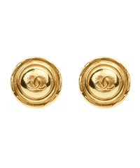 Chanel Extra Large CC Shield Clipon Earrings