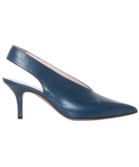 Céline Blue V-Neck Slingback