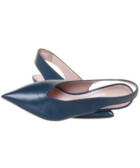 Céline Blue V-Neck Slingback