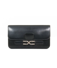 Delvaux Vintage Black Leather Continental Wallet