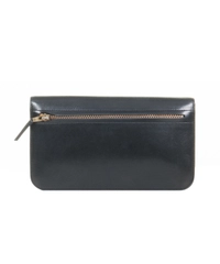 Delvaux Vintage Black Leather Continental Wallet
