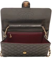 Vintage Chanel Black Classic Single Flap Bag