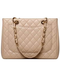 Chanel GST Shopper Tote in Beige Caviar Leder