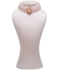 Siman Tu Five Strand Rosequarz Choker