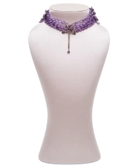 Siman Tu Five Strand Amethyst Choker