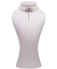 Siman Tu Five Strand Freshwater Pearl Choker