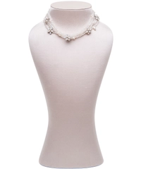 Siman Tu Five Strand Moonstone Freshwater Pearl Necklace
