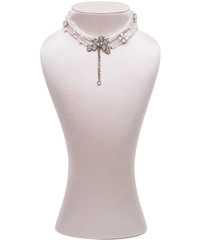 Siman Tu Five Strand Moonstone Freshwater Pearl Necklace