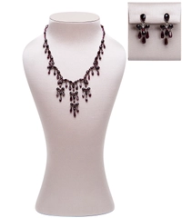Siman Tu Cascading Garnet Necklace