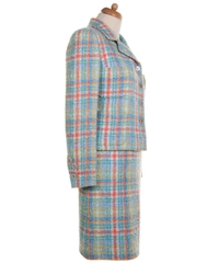 SS 1997 Chanel Runway Multicolor Tweed Skirt Suit