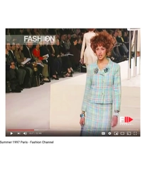 SS 1997 Chanel Runway Multicolor Tweed Skirt Suit