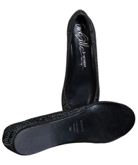 Le Silla Ballet Flats in Black with Strass Embellishment