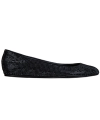 Le Silla Ballet Flats in Black with Strass Embellishment