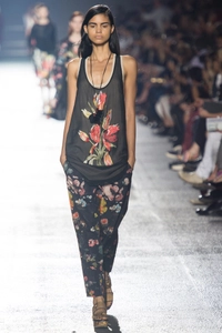 Dries van Noten Silk Sheer Overlay Dress