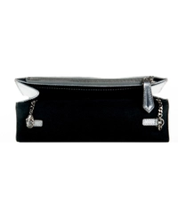 Fendi Tube Wallet On Chain in Silver Leather