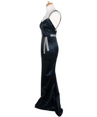 Dolce & Gabbana Black Crystal Embellished Gown