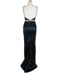 Dolce & Gabbana Black Crystal Embellished Gown