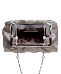 Dolce & Gabbana Satin Crystal Chain Evening Bag